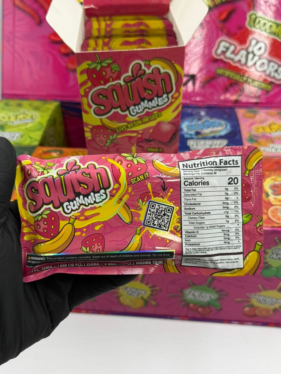 Squish Gummies Live Resin Infused 1000mg Edibles - Image 2